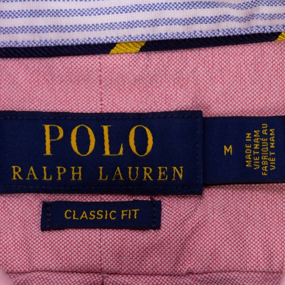 Polo Ralph Lauren Shirt Classic Fit Mens M Light Red Oxford Button Down Logo